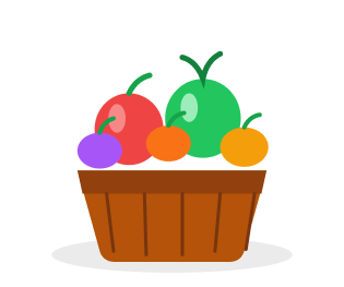 বাজার দর (BazarDor) Vegetable Basket Illustration