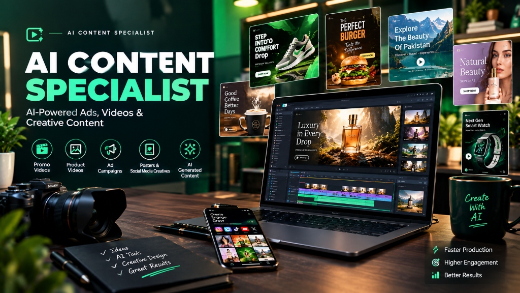 AI Content Specialist — AI-powered ads, product videos, promotional content