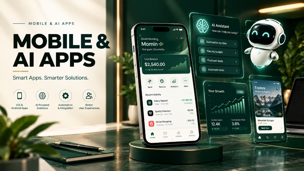 Mobile & AI Apps — Smart digital products and AI-powered experiences