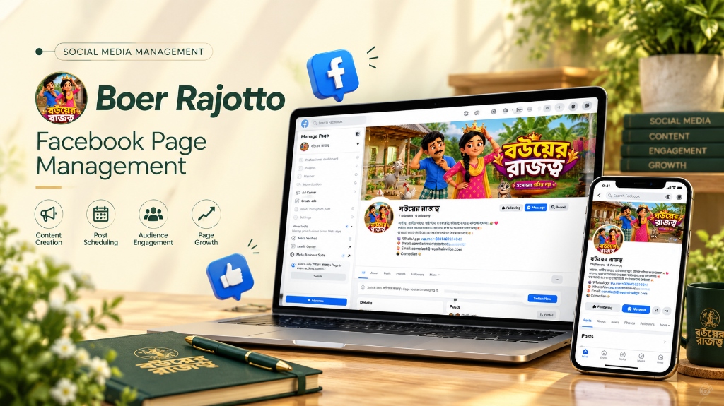 বউয়ের রাজত্ব — Facebook Cartoon Content Management